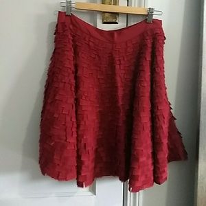 Dramatic red skirt